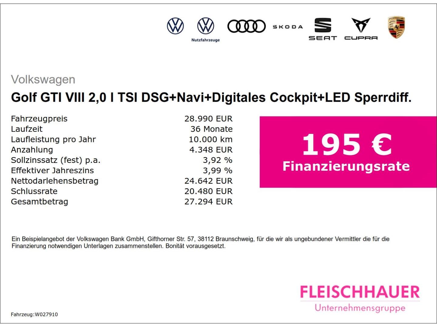 Volkswagen Golf DSG GTI Golf VIII
