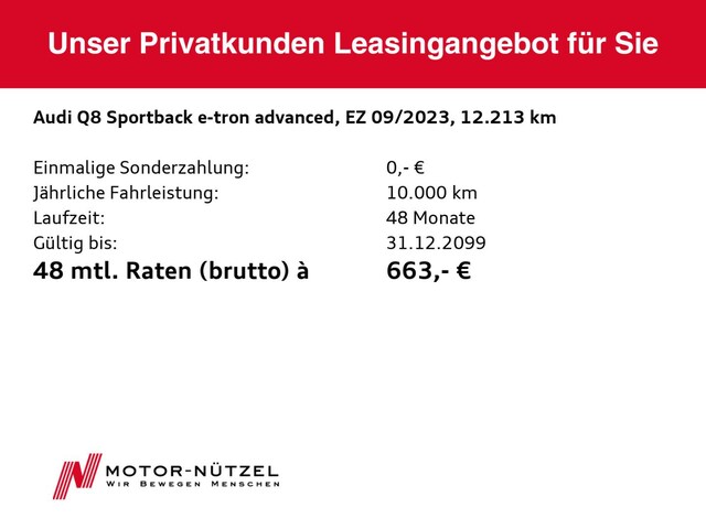 Audi Q8 e-tron 55 Quattro Sportback