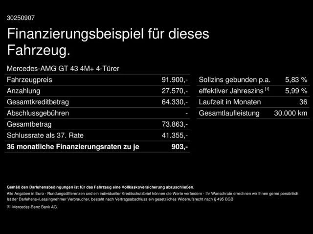 Mercedes-Benz AMG GT 43 4MATIC+ AMG Line Sedan