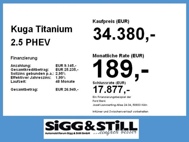 Ford Kuga Plug in Hybrid Titanium