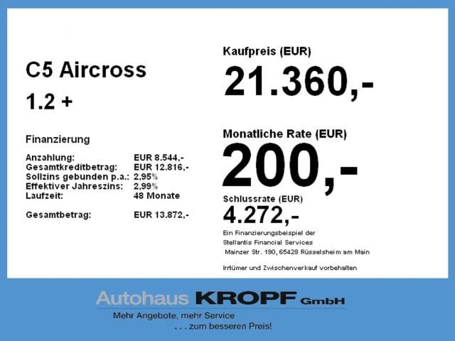 Citroën C5 Aircross 1.2 Tempomat,LED,Rückfahrkamera
