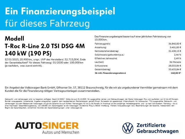 Volkswagen T-Roc 2.0 TSI DSG R-Line