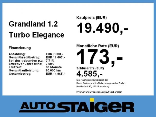Opel Grandland X 1.2 Turbo Elegance Turbo