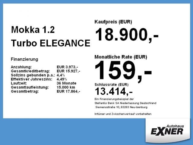 Opel Mokka 1.2 Turbo Elegance Turbo