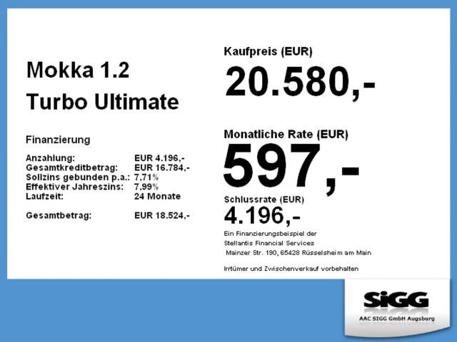 Opel Mokka 1.2 Turbo Turbo Ultimate