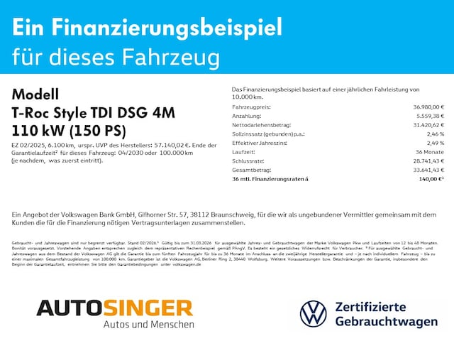 Volkswagen T-Roc DSG Style