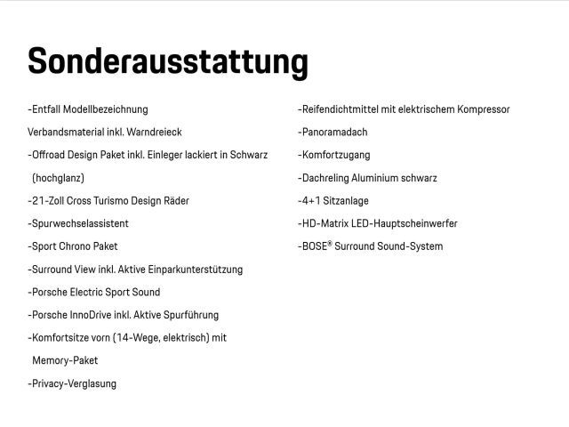 Porsche Taycan 4 Cross Turismo