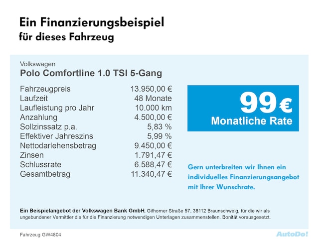 Volkswagen Polo 1.0 TSI Comfortline