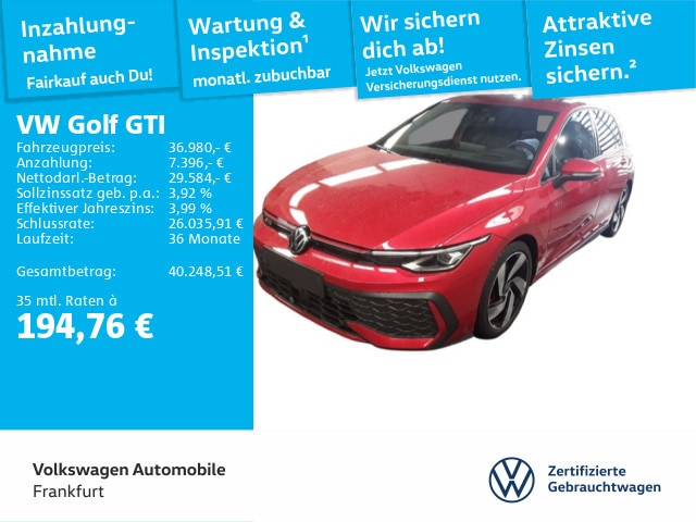Volkswagen Golf 2.0 TSI DSG GTI Golf VIII