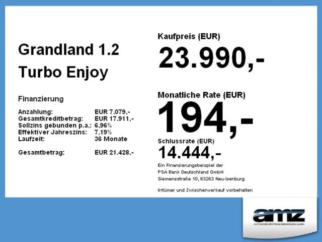 Opel Grandland X 1.2 Turbo Enjoy Turbo