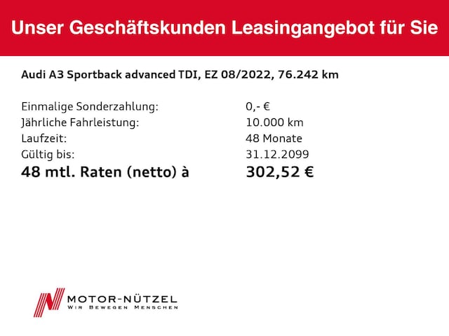 Audi A3 30 TDI S-Tronic Sportback