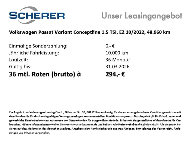 Volkswagen Passat 1.5 TSI Variant