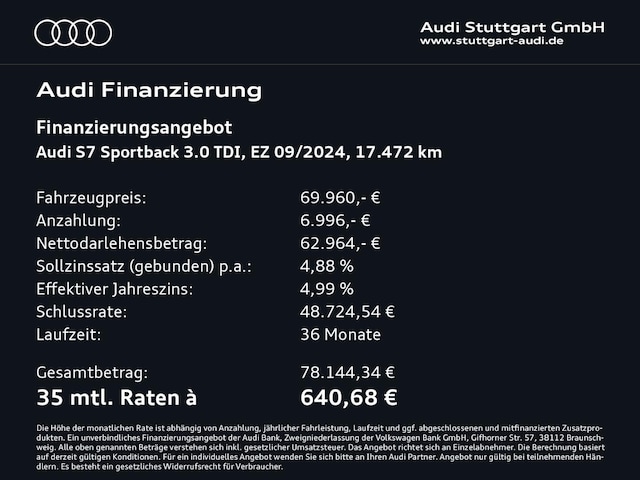 Audi S7 Quattro Sportback