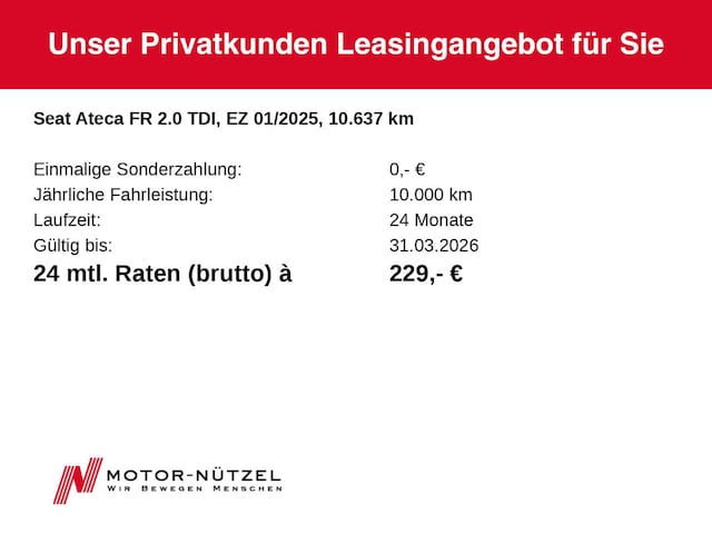 Seat Ateca 2.0 TDI DSG FR-lijn