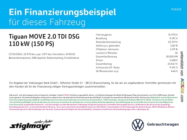 Volkswagen Tiguan 2.0 TDI DSG Move