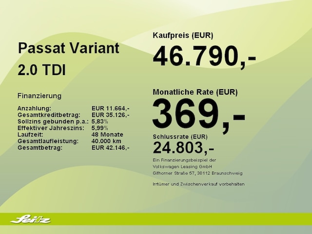 Volkswagen Passat 2.0 TDI