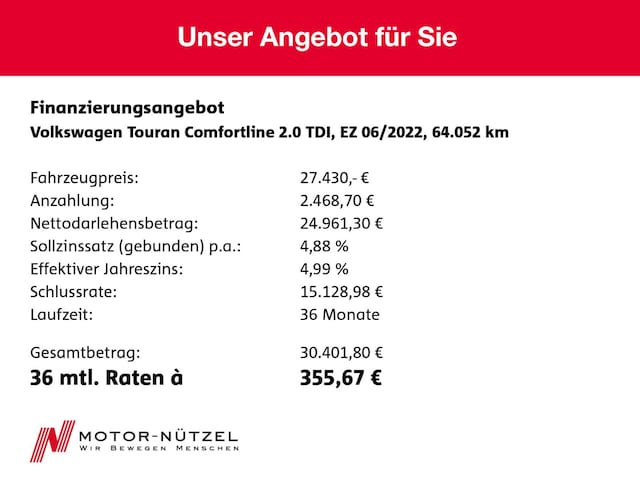 Volkswagen Touran 2.0 TDI Comfortline