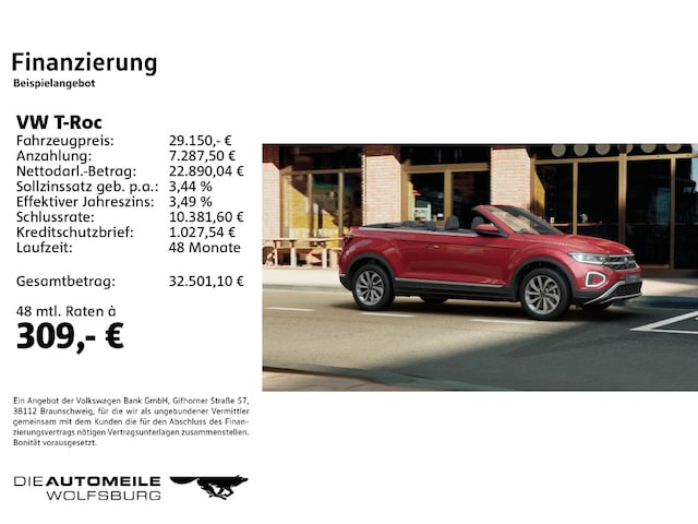 Volkswagen T-Roc 1.0 TSI Cabriolet Style