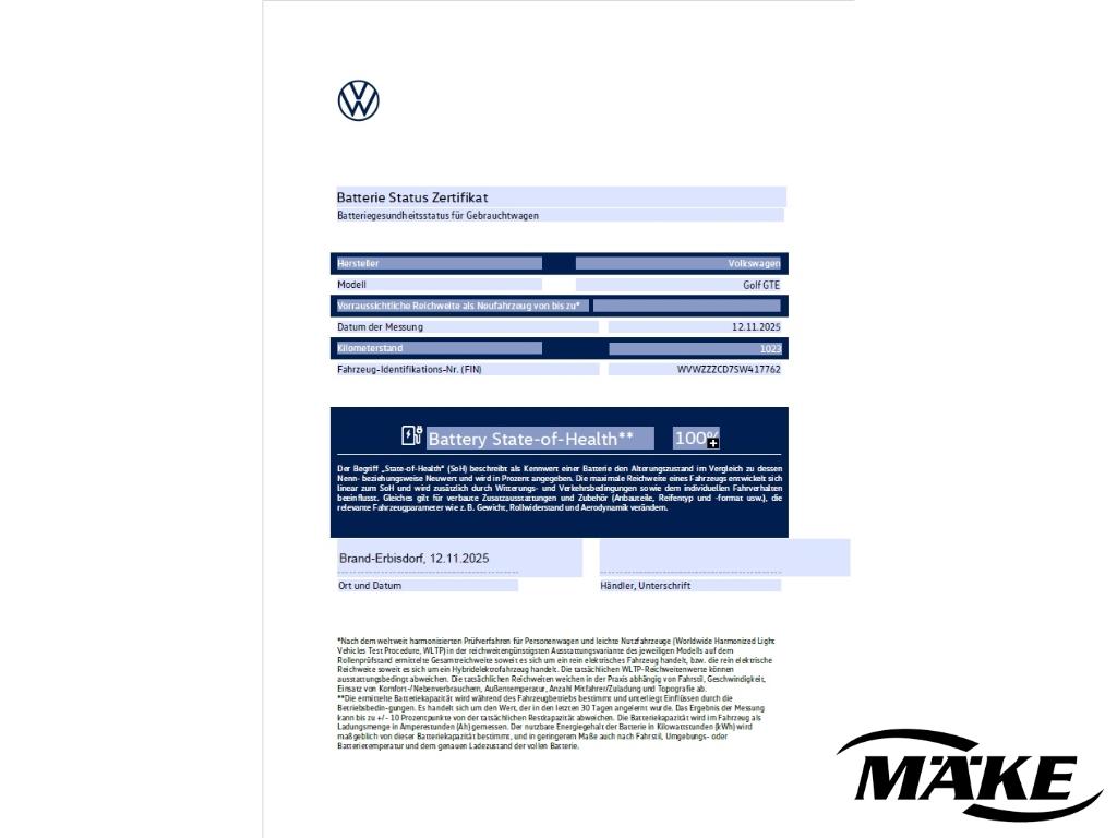 Volkswagen Golf DSG GTE IQ.Drive eHybrid