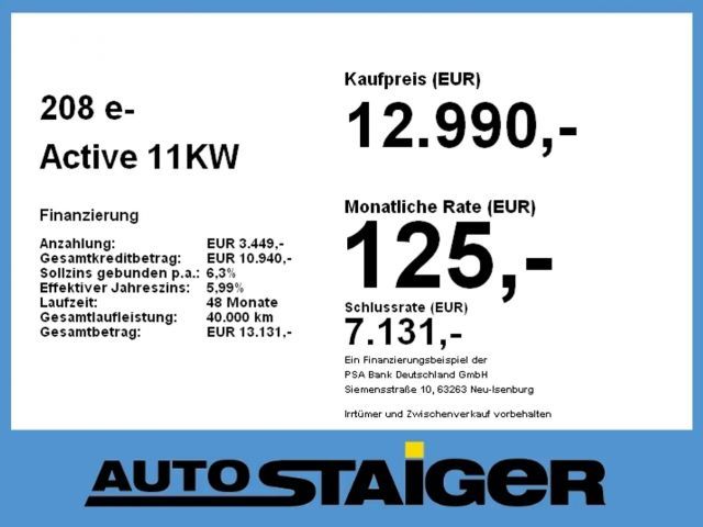 Peugeot E-208 Active Pack