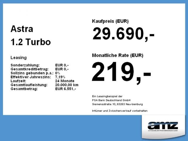 Opel Astra 1.2 Turbo GS-Line Grand Sport Turbo