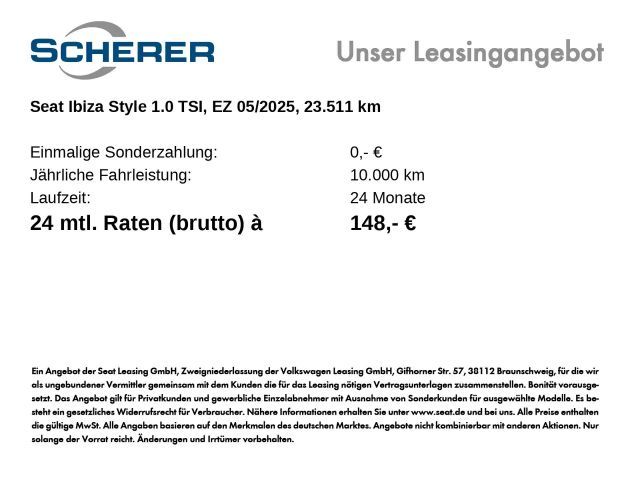 Seat Ibiza 1.0 TSI Style