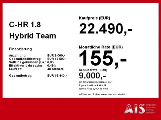 Toyota C-HR Hybride Team D