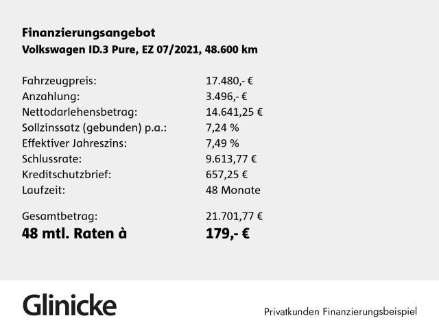 Volkswagen ID.3 55 kWh Performance Pure