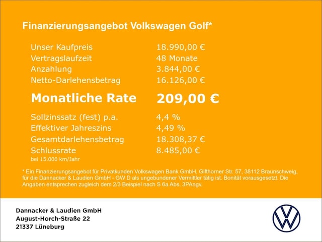Volkswagen Golf 1.0 TSI Golf VIII