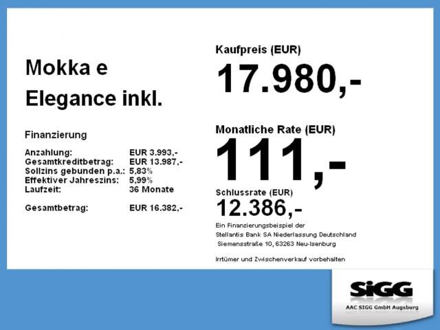 Opel Mokka Elegance Mokka-e