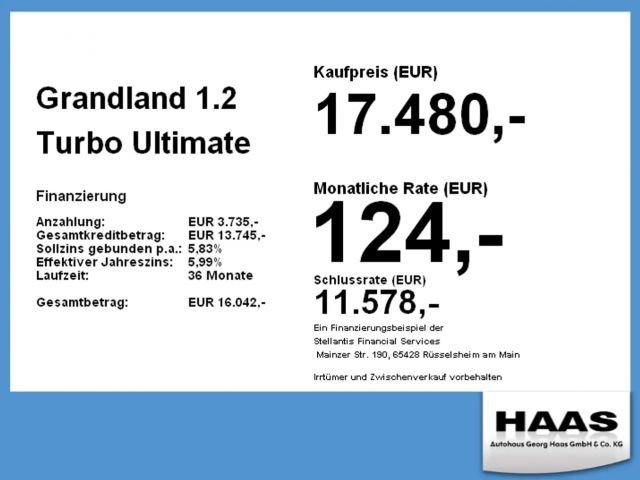 Opel Grandland X 1.2 Turbo Turbo