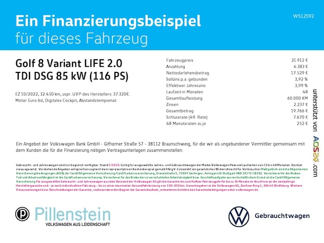 Volkswagen Golf 2.0 TDI DSG Life Variant