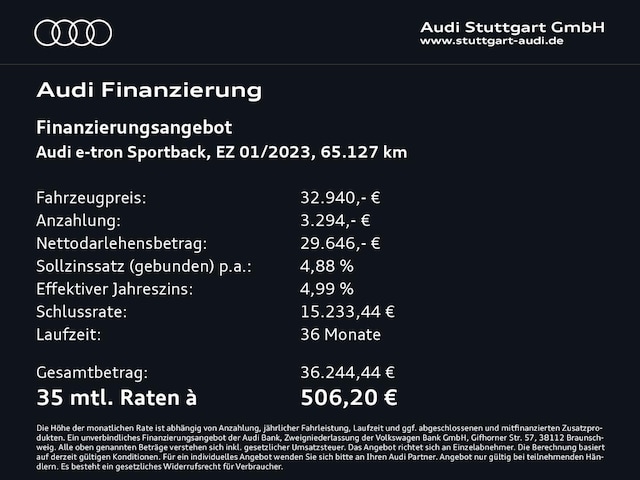 Audi e-tron 55 Quattro Sportback