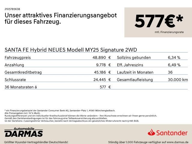 Hyundai Santa Fe 2WD Hybrid