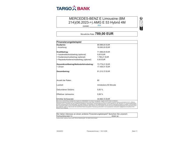 Mercedes-Benz E 53 AMG AMG Line Sedan