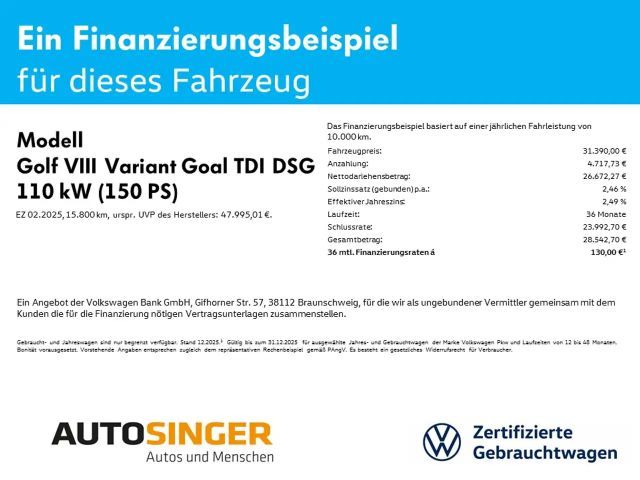 Volkswagen Golf DSG Golf VIII Variant