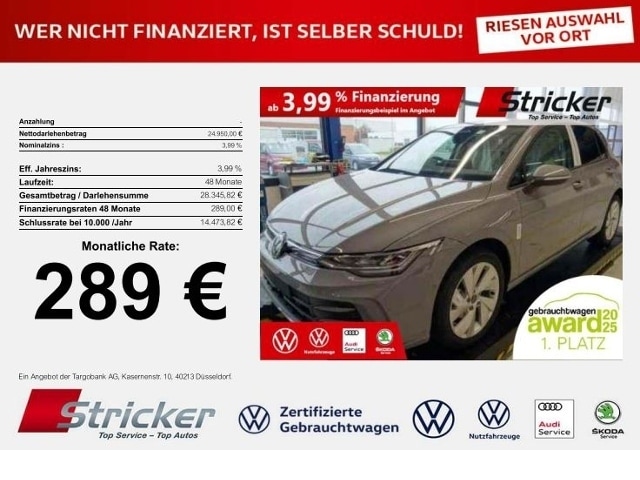 Volkswagen Golf 1.5TSI 289,-ohne Anzahlung Navi ACC Kamera