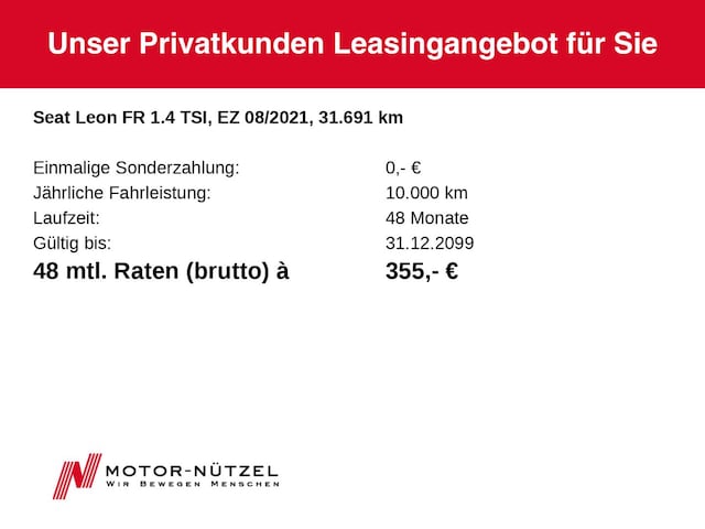 Seat Leon 1.4 TSI FR-lijn e-Hybrid