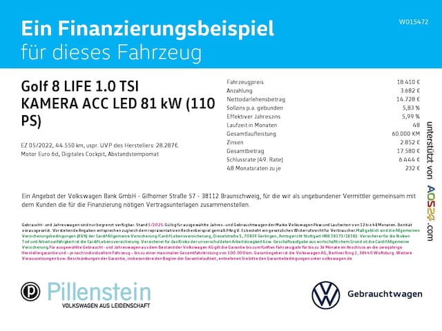 Volkswagen Golf 1.0 TSI Life