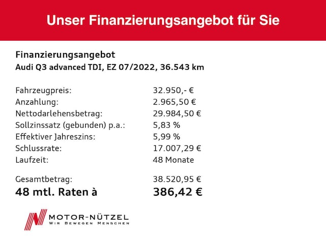 Audi Q3 35 TDI Quattro S-Tronic