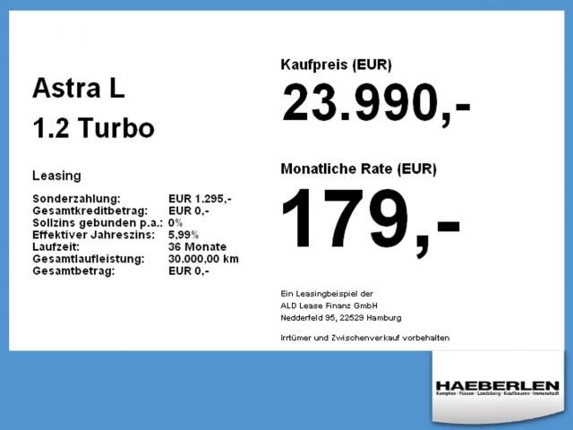 Opel Astra 1.2 Turbo Edition Turbo