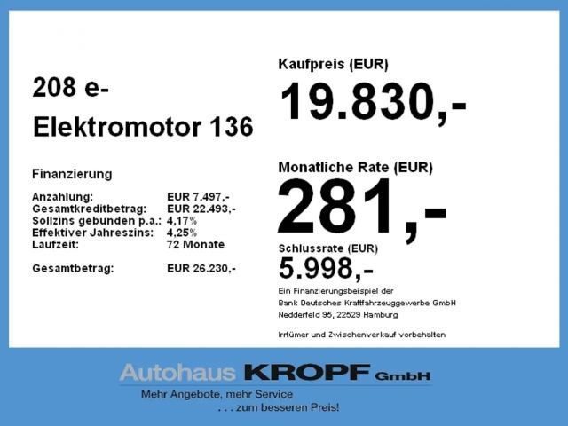 Peugeot E-208 GT-Line