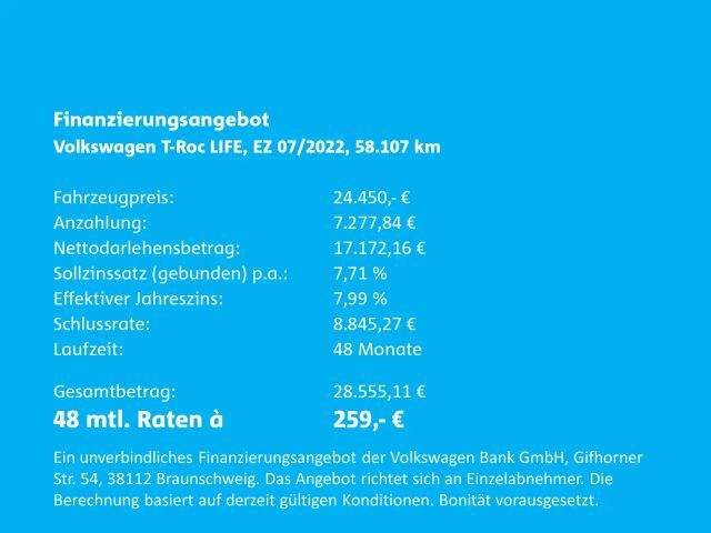 Volkswagen T-Roc Life