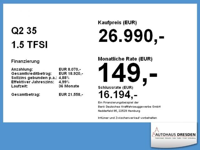 Audi Q2 1.5 TFSI S-Line