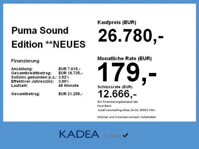 Ford Puma Sound Edition **NEUES MODELL** iACC*360°*B&O