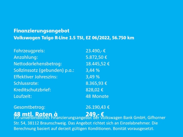 Volkswagen Taigo 1.5 TSI R-Line