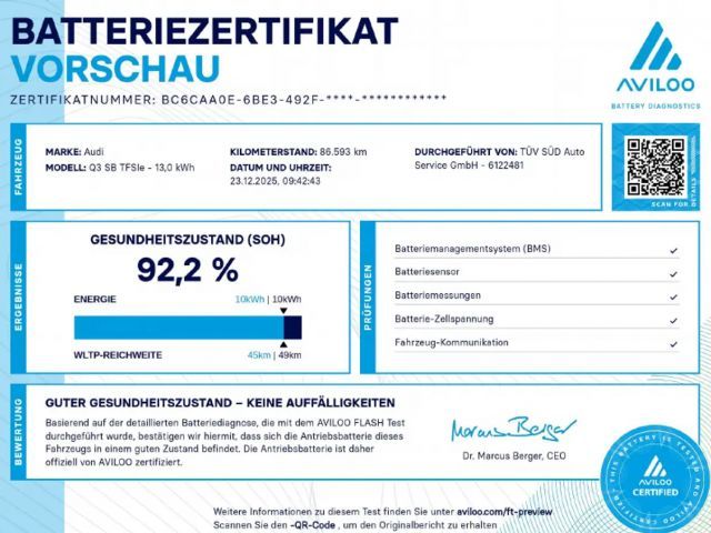 Audi Q3 45 TFSI Hybride Sportback
