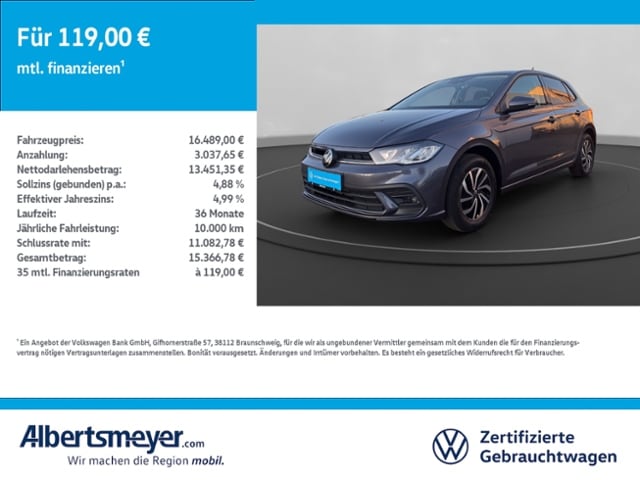 Volkswagen Polo 1.0 +KLIMA+SITZHEIZUNG+LM