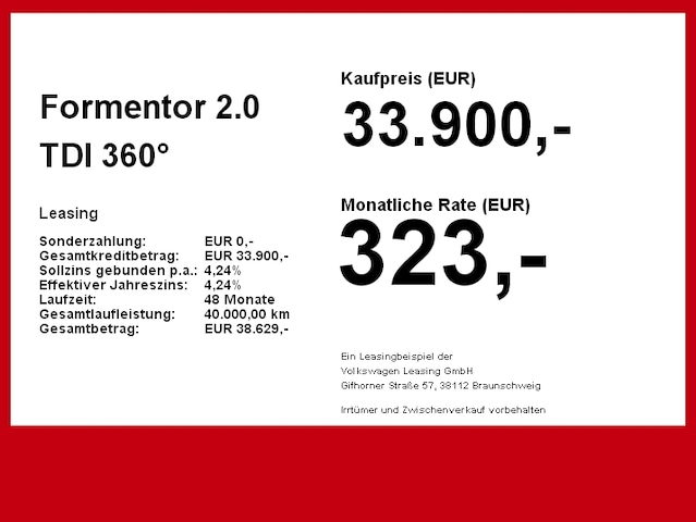 Cupra Formentor 2.0 TDI 360° ACC Assist LenkHzg Alarm sound+