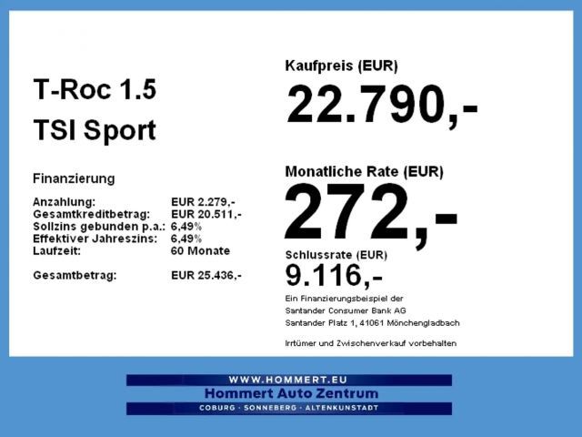 Volkswagen T-Roc 1.5 TSI Sport